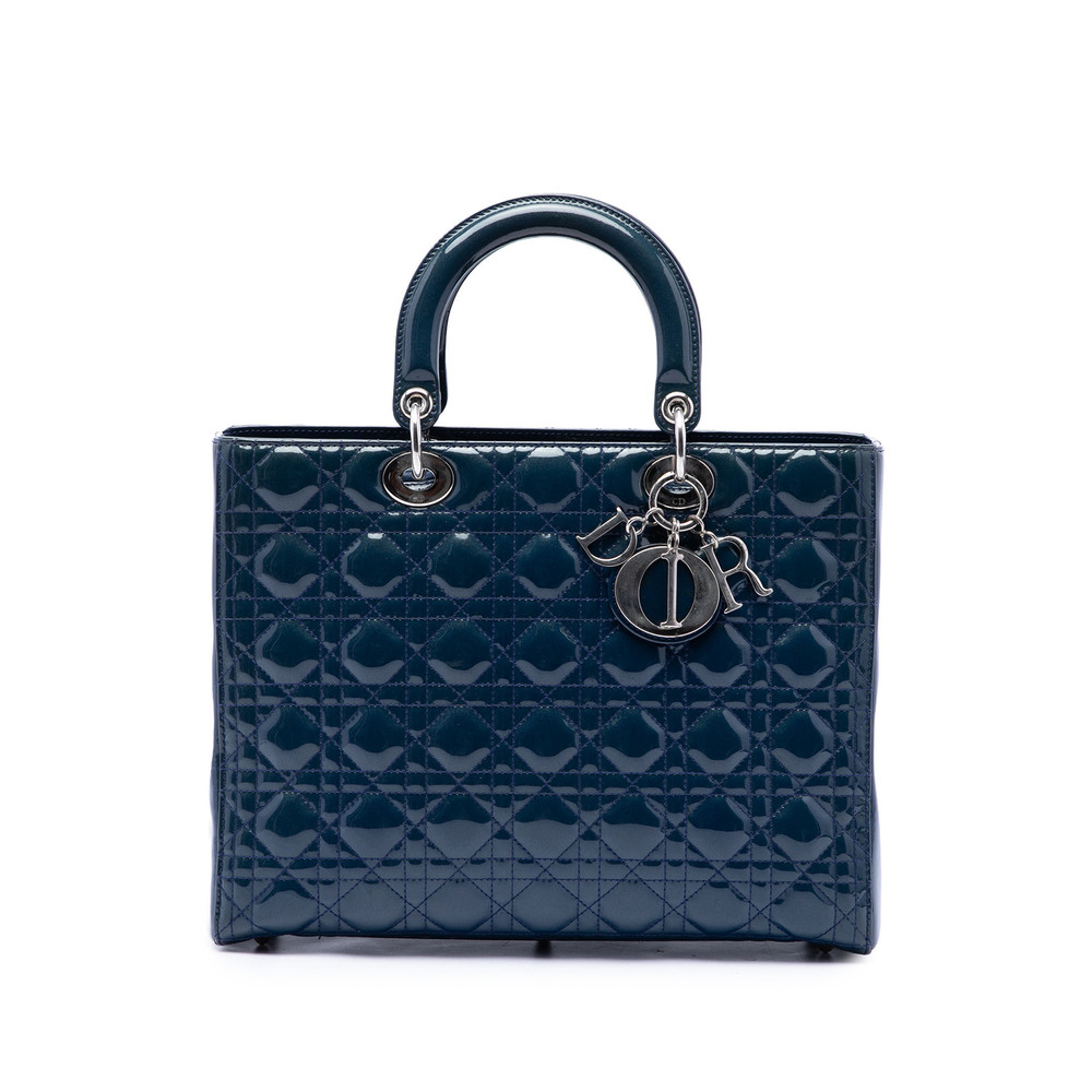 Pre-Loved Dior Large Patent Cannage Lady Dior